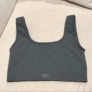 SET Active Sculptflex Box Cut Bra in Slate